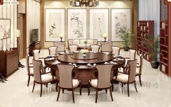 新中式電動(dòng)餐桌-型號：飛黃騰達