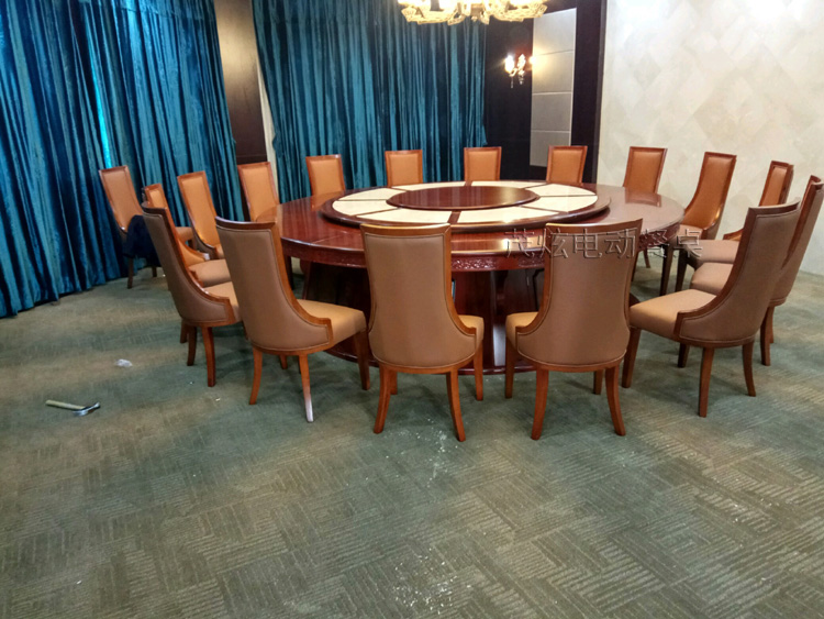 寧波希爾頓酒店安裝茂炫電動(dòng)餐桌轉盤(pán)