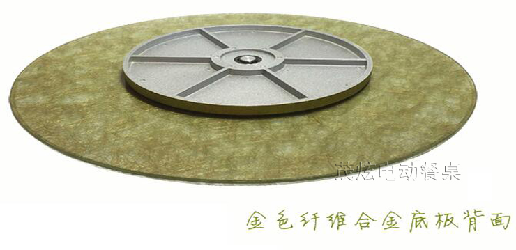 金色夾絲玻璃轉盤(pán)，酒店高檔餐桌轉盤(pán)