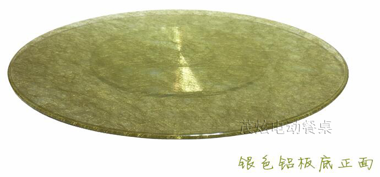 金色夾絲玻璃轉盤(pán)，酒店高檔餐桌轉盤(pán)