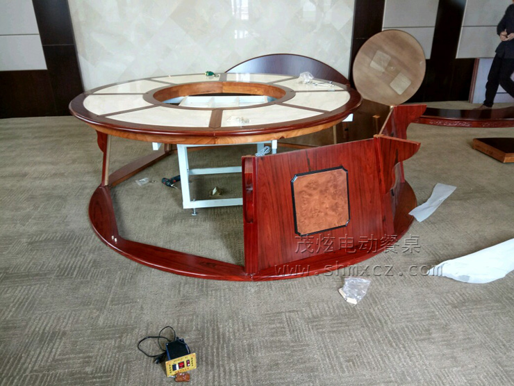 豪華電動(dòng)餐桌轉盤(pán)安裝圖解