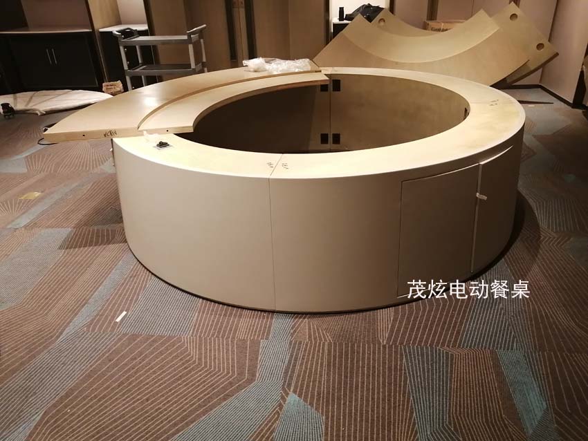 大理石電動(dòng)餐桌轉盤(pán)安裝方法