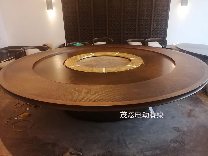 內置電動(dòng)轉盤(pán)餐桌安裝方法